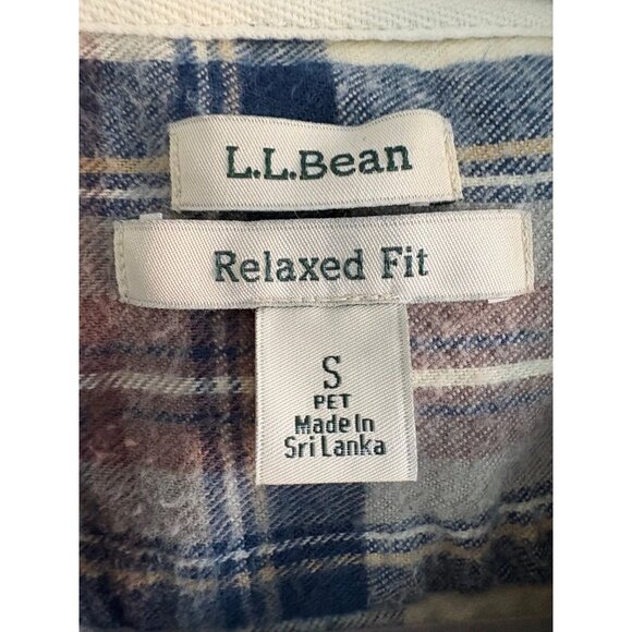 LL Bean Women's Hooded Plaid Zip-Up Shacket Size S Petite - Picture 10 of 10